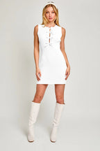 Sleeveless Bow Cutout Knit Sweater Dress image 21