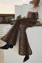 Leopard Print Flare Bodycon Pant image 3