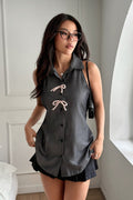 Sleeveless Button Front Blouse image 1