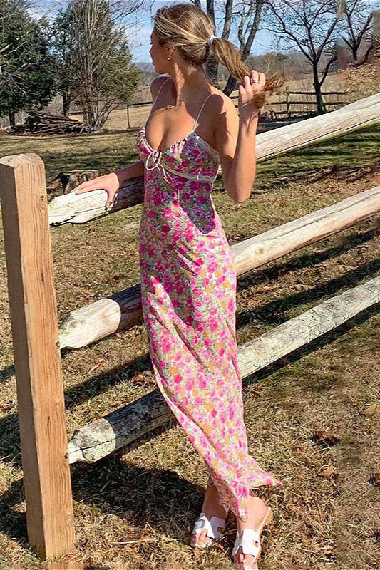Lace Trim Cami Sweet Floral Dress image 1