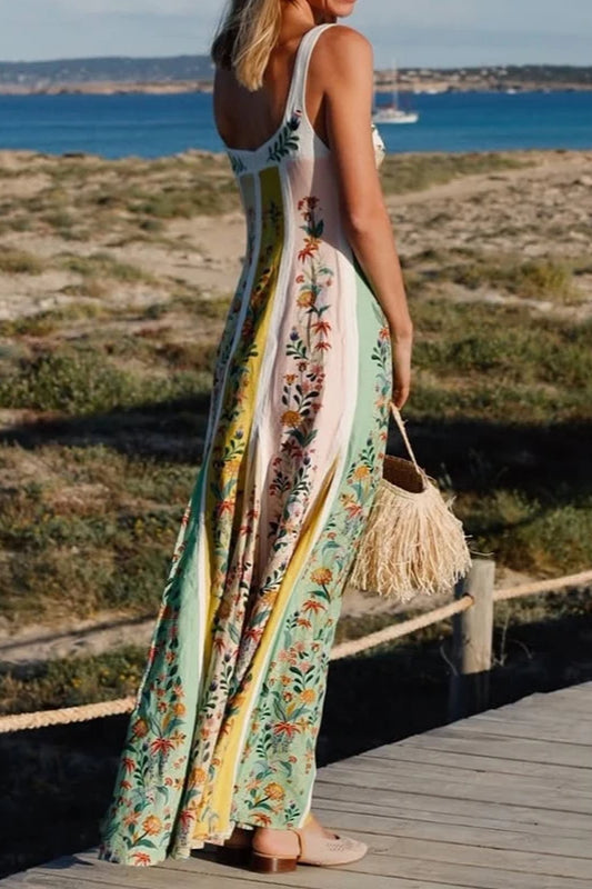 Halter Floral Printed Boho Dress image 7