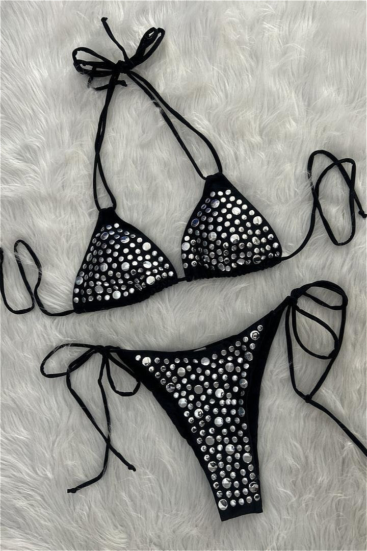 Sexy Raised Sequin Beach Bikini Set image 4