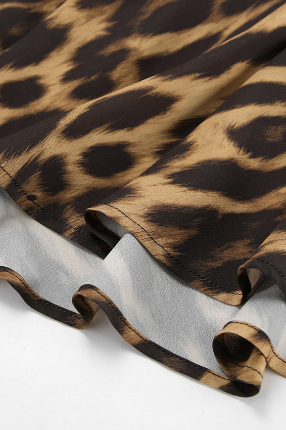 Leopard Print High Waist Midi Skirt image 6