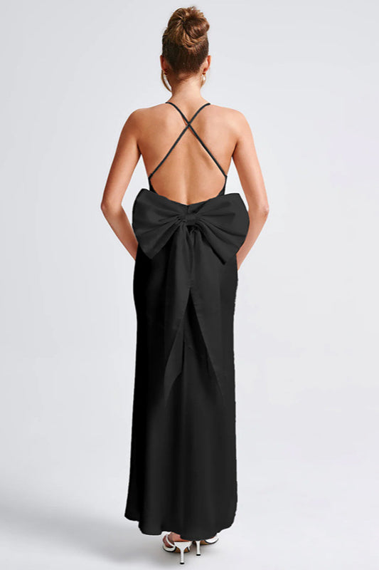 Satin Bowknot Strap Party Dress image 7