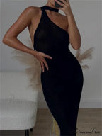 Beach Knitted Halter Bodycon Maxi Dress image 6