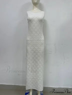 Beachwear Out Knitted Sleeveless Slit Tank Maxi Dress image 8