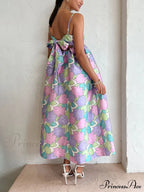 Beautiful Temperament Printed Charming Strapless Backless Swing Dress image 5