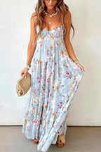 Floral Cami Flowy Swing Long Boho Dress image 1