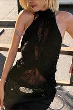 Elegant Irregular Sheer Lace alter Top image 9