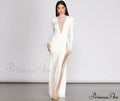 Beka Mesh And Heat Graceful Stone High Slit Dress image 1