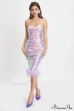 Bella Bandeau Stylish Midi Dress image 5