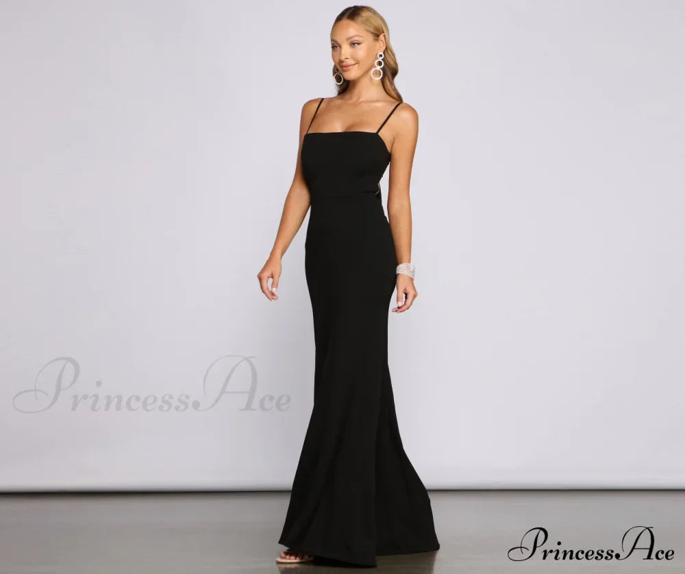 Bette Formal Open Charming Back Crepe Dress image 3