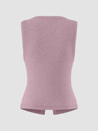 Elara Button Tank detail view styled for Avrienne