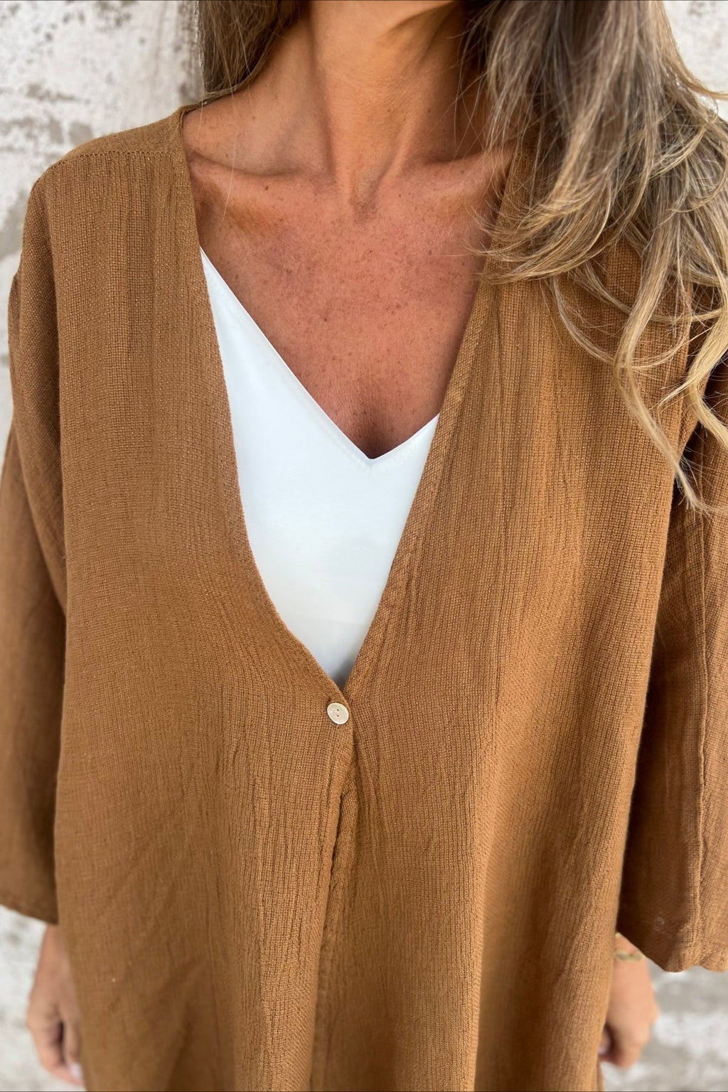 Loose Fit V Neck Long Sleeve Cardigan image 11