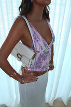 Chic Deep V Sequin Lace Slim Cami Top image 8