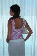 Chic Deep V Sequin Lace Slim Cami Top image 10