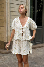 Cotton Print Short Sleeve Skirt Set image 5