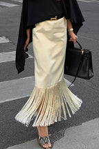 Elegant Tassel Straight Midi Skirt image 2