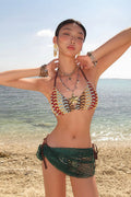 Sexy Boho Crochet Bikini Two Piece Lace Up Bikini Sets image 1