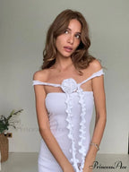Bianca Bodycon Midi Dresses Graceful with Ruched and Rose Detail image 4