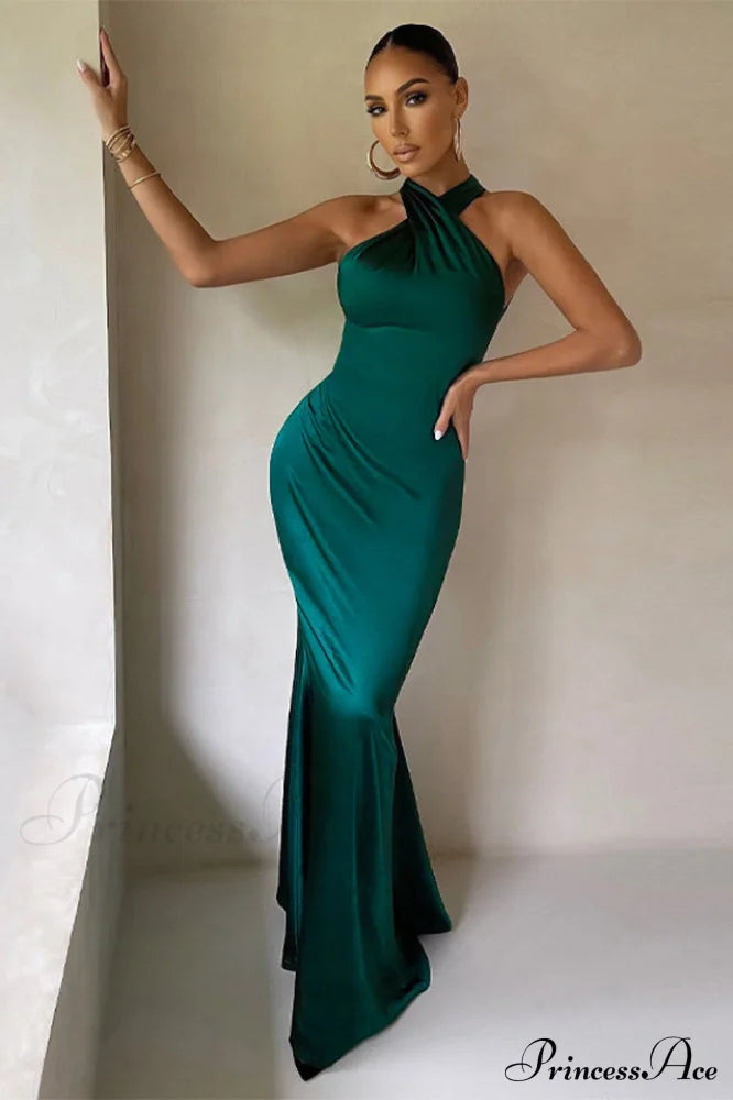 Bianca Crossover Halter Neck Dress image 3