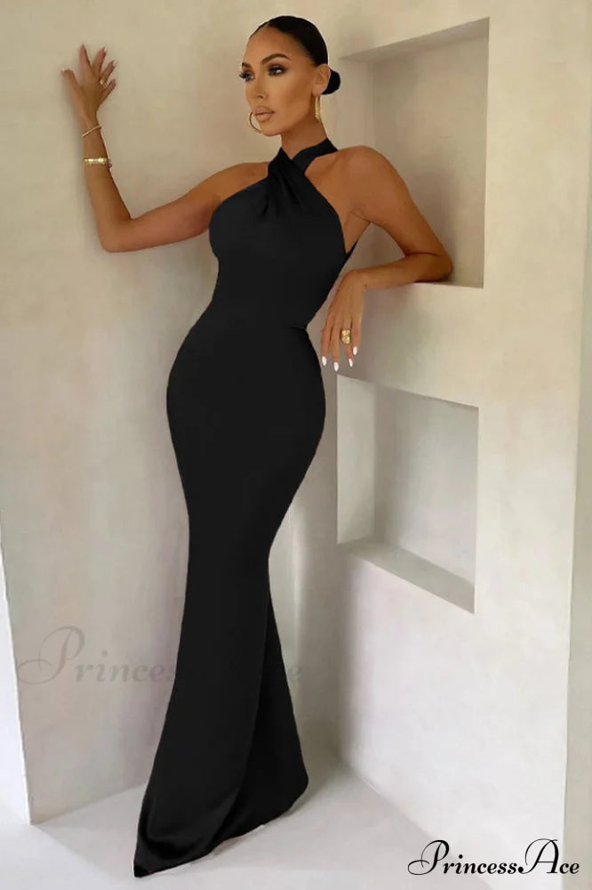 Bianca Crossover Halter Neck Dress image 5