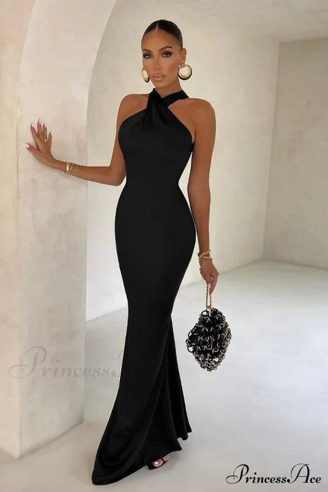 Bianca Crossover Halter Neck Dress image 4