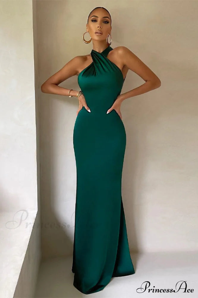 Bianca Crossover Halter Neck Dress image 1
