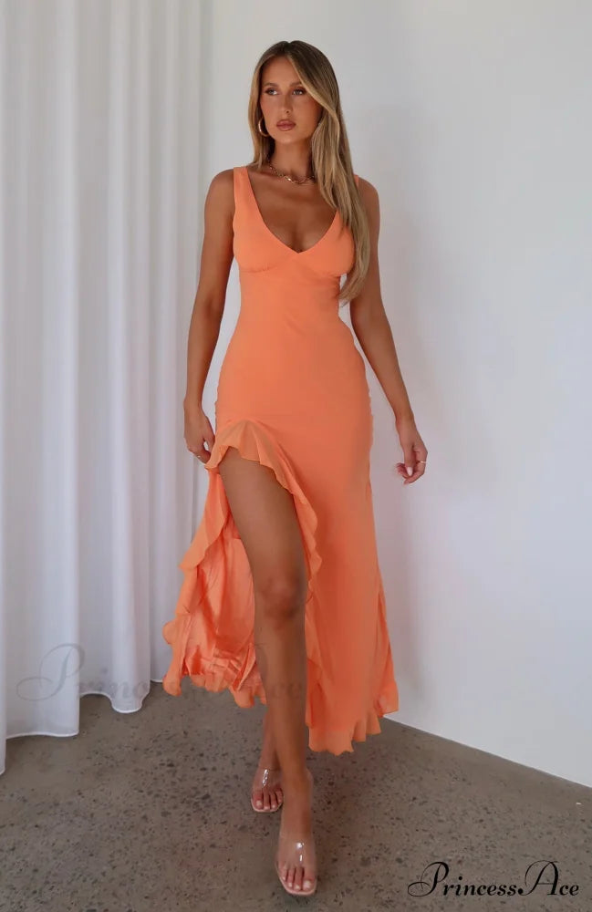 Bianca Slit Stylish Ruffled Maxi Dress image 18