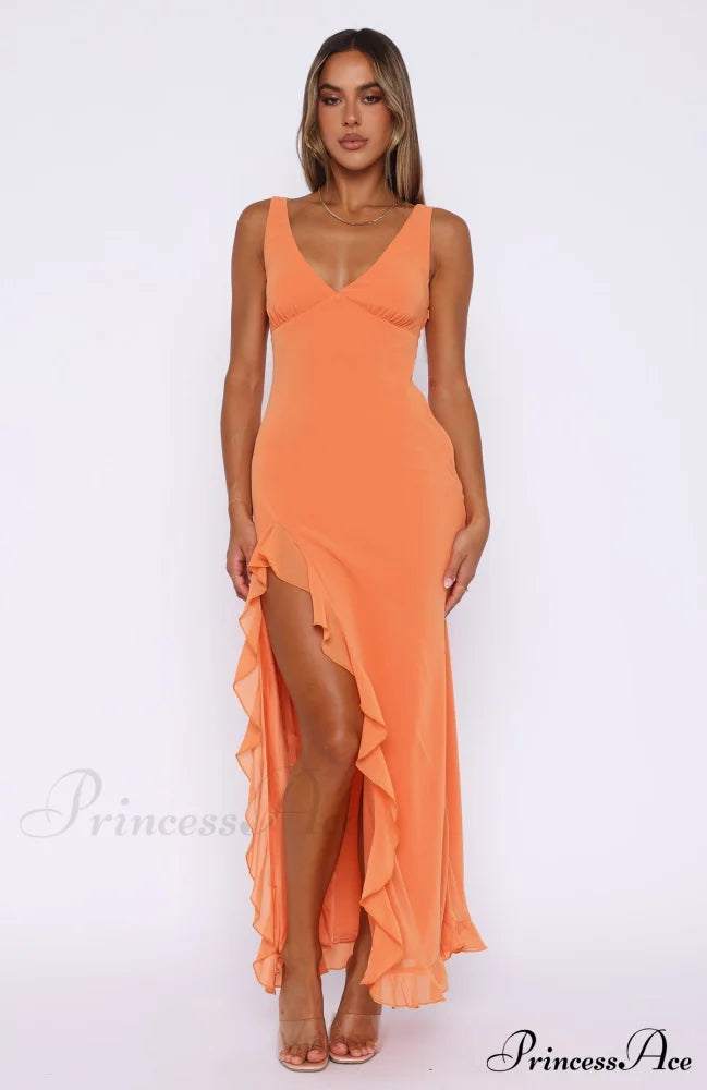 Bianca Slit Stylish Ruffled Maxi Dress image 17