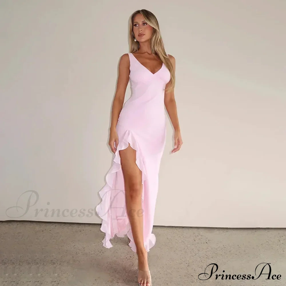 Bianca Slit Stylish Ruffled Maxi Dress image 8
