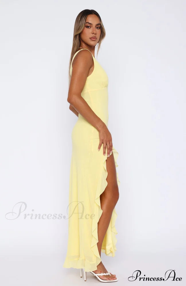 Bianca Slit Stylish Ruffled Maxi Dress image 10