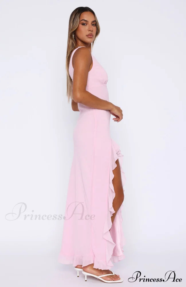 Bianca Slit Stylish Ruffled Maxi Dress image 3