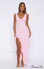 Bianca Slit Stylish Ruffled Maxi Dress image 4