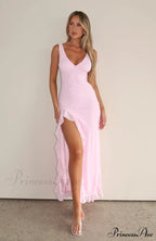 Bianca Slit Stylish Ruffled Maxi Dress image 1