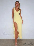 Bianca Slit Stylish Ruffled Maxi Dress image 2