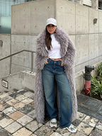 Big Lapel Long Fox Fur Coat image 6