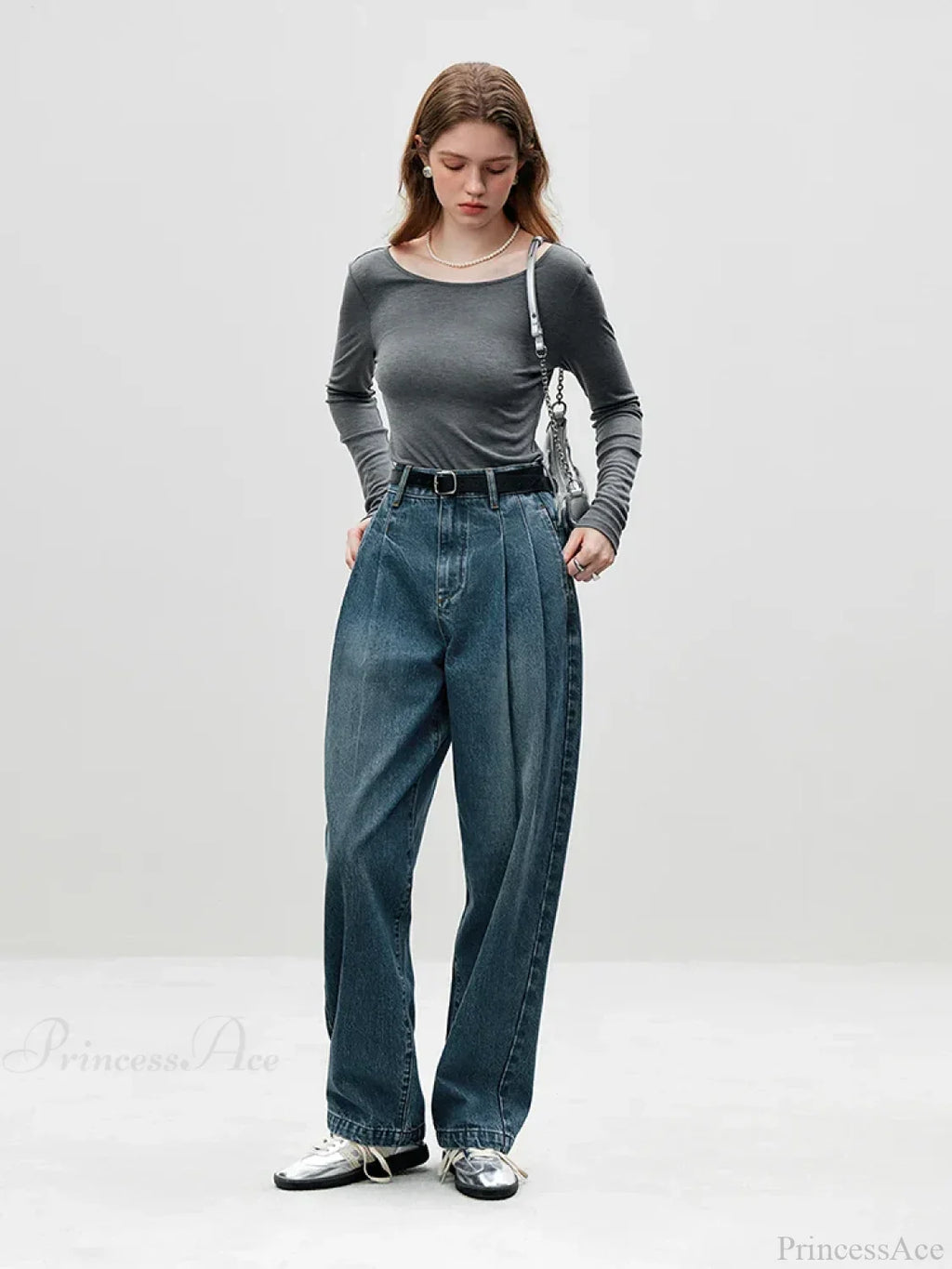 Big U - shaped Collar Slim Simple Basic Sweater image 5