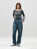 Big U - shaped Collar Slim Simple Basic Sweater image 5