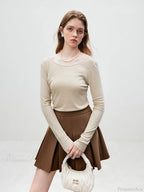 Big U - shaped Collar Slim Simple Basic Sweater image 6