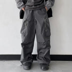Black Baggy Cargo Streetwear Pants image 1