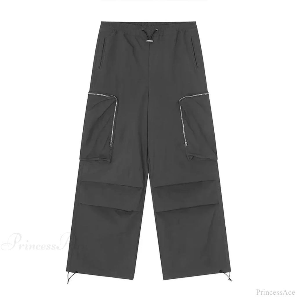 Black Baggy Cargo Streetwear Pants image 5