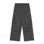 Black Baggy Cargo Streetwear Pants image 5