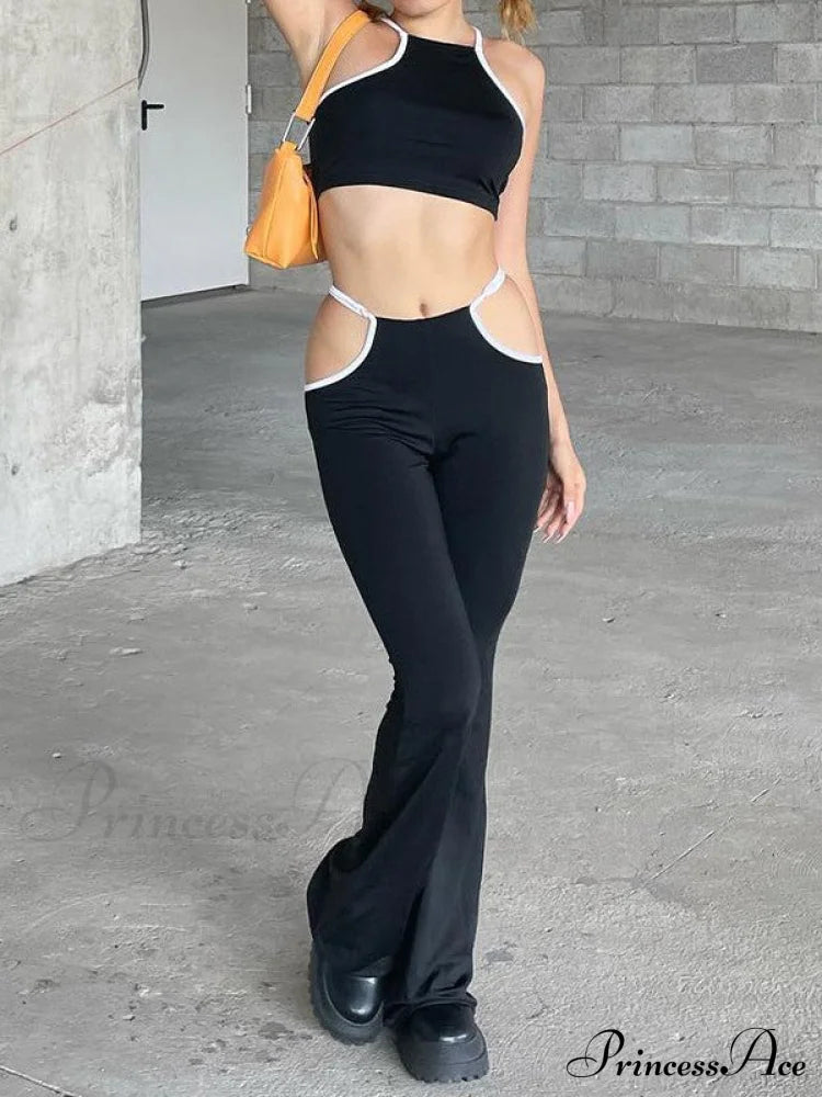 Black Button Graceful Down Corset Top image 6