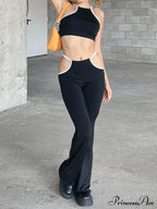 Black Button Graceful Down Corset Top image 6