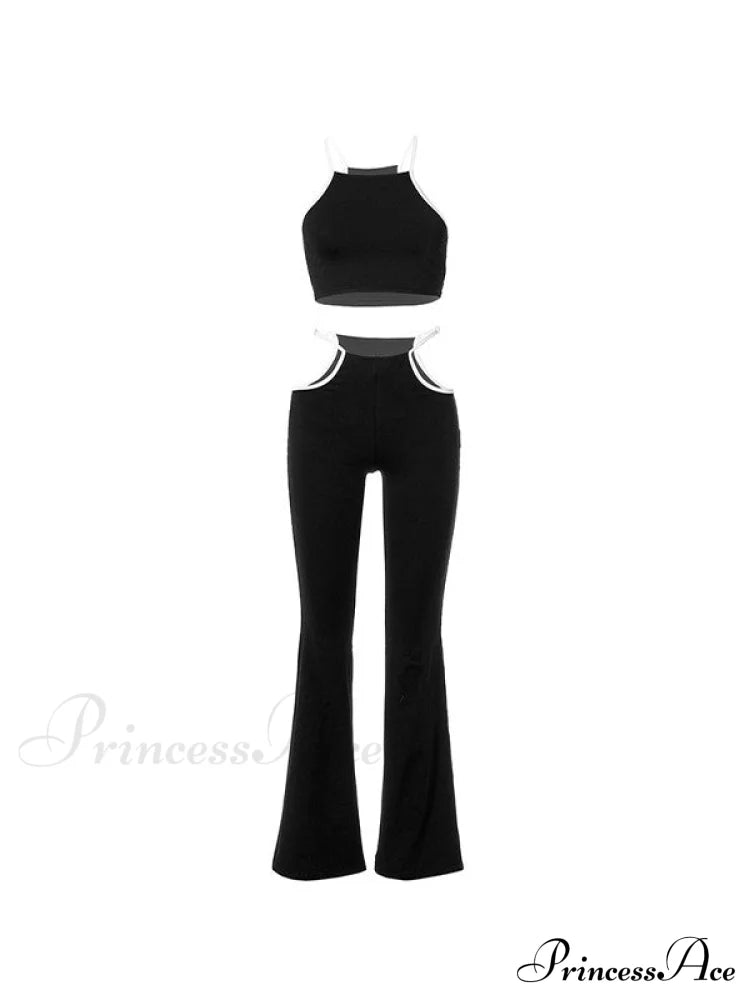 Black Button Graceful Down Corset Top image 7