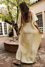 Black Embroidery Round Neck Flare Boho Dress image 4