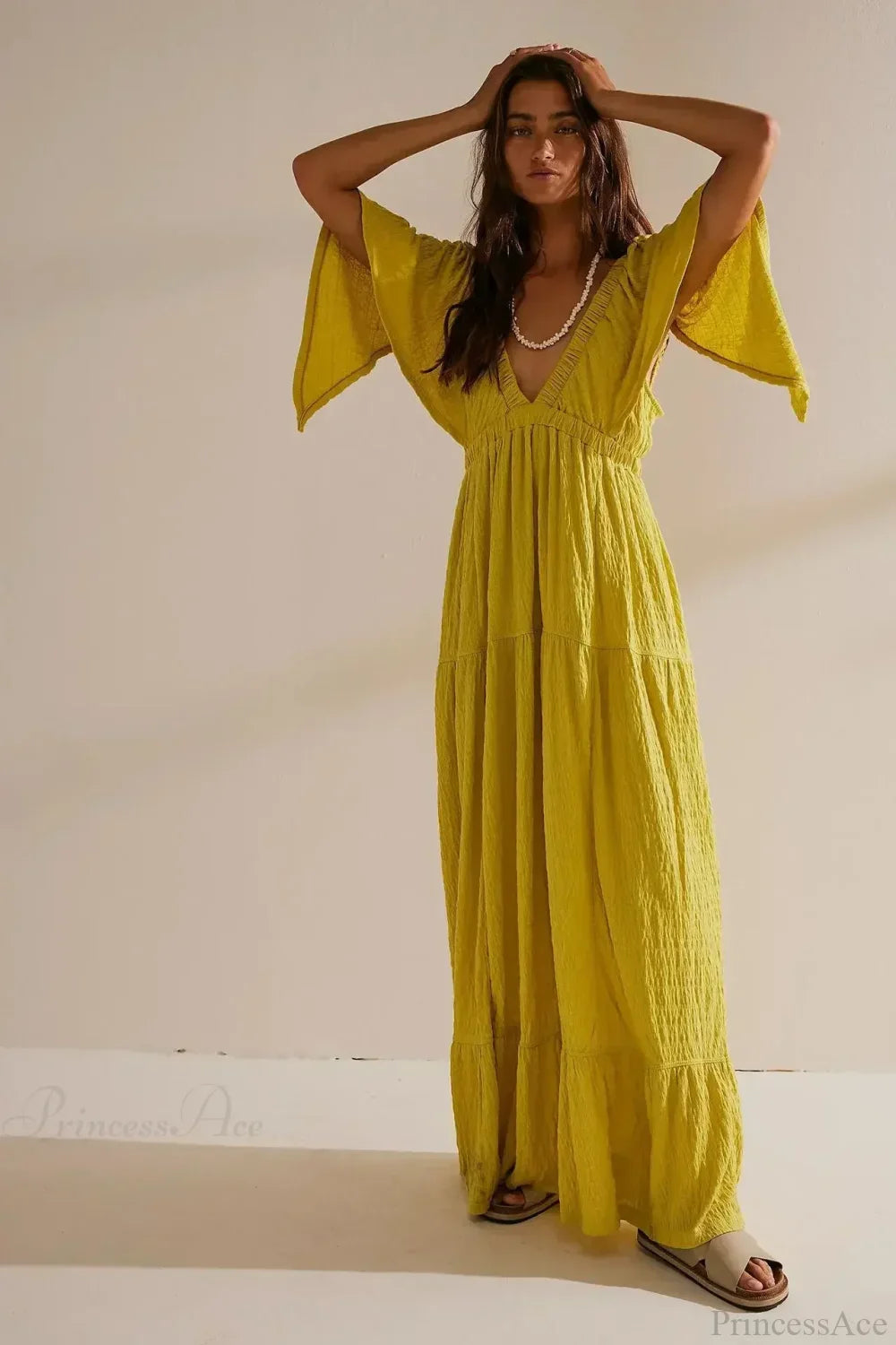 Black Embroidery Round Neck Flare Boho Dress image 6