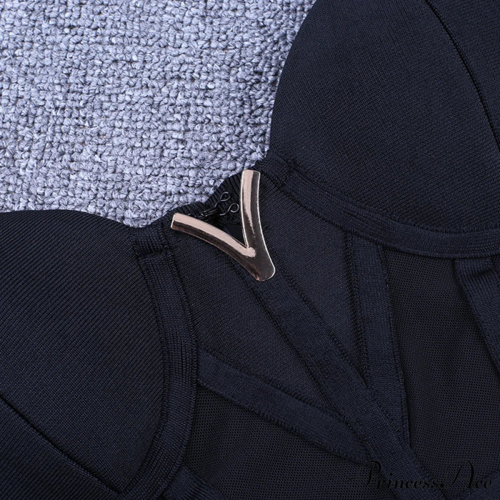 Black Gown Corset Elegant Insert with Party Bodycon Evening - Mesh Bandage Clubwear image 19
