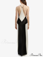 Black Ivory Stylish Contrast Maxi Dress image 4